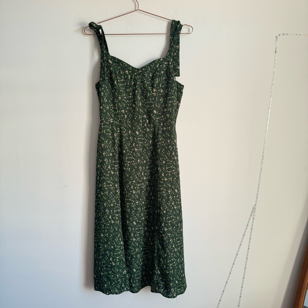 Rihoas The Floral Tie Straps Midi Dress L - Picture 2 of 8